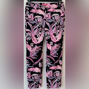 Lilly Pulitzer Kelly Skinny Ankle Pant - Size 4 - Onyx Wild Within